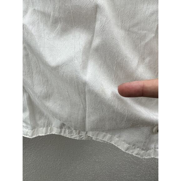 Womens Current Seen Jacket Size Medium White Button Up Windbreaker Vintage - Picture 14 of 16